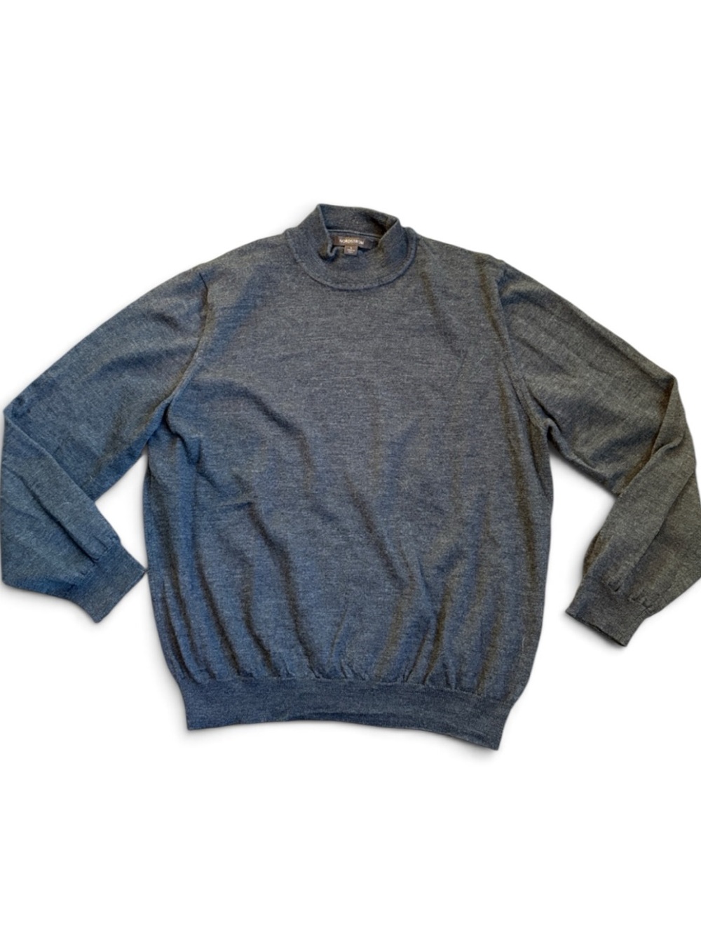 Nordstrom Sweater 100% Merino Wool Men’s L Gray Pullover Crewneck